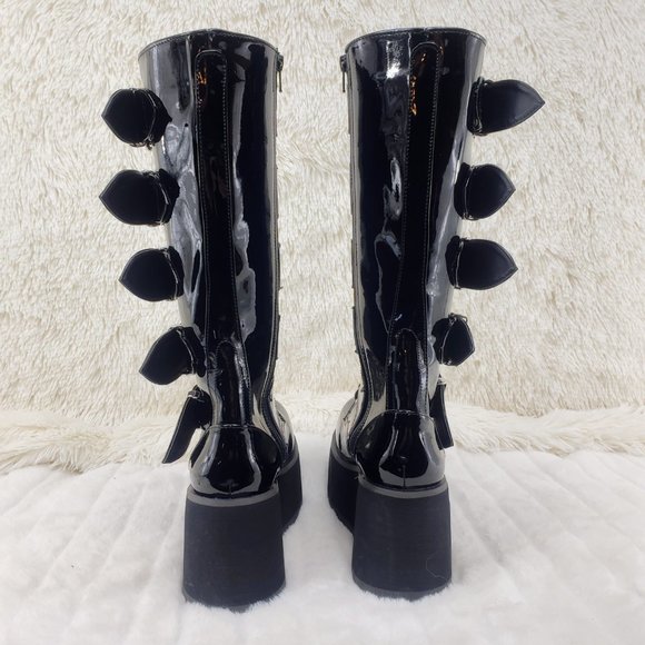 Brand New Trashville 518 Platform Goth Mens Knee Boots Patent main image 7